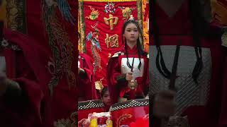 Female Yingge drummer in Longgang Township, Guiyu Town.