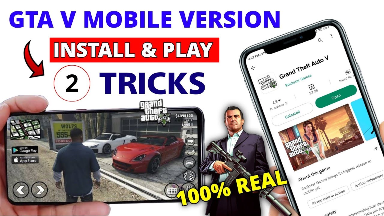 GTA V Mobile Version 2023 Edition : How To Install GTA V In Any Android ...