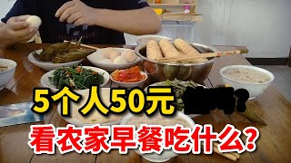 10元农家早餐能吃到哪些东西？带你去看看，太丰盛了！值吗？