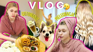 domowy vlog 💅🏻 (pielęgnacja włosów, pyszny obiad i inne pierdoly) 🙄