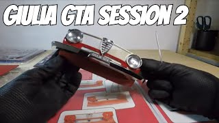 #2 - Alfa Romeo Giulia Sprint GTA 1/8 Build: Hood - Bumper | アルファロメオ ジュリア スプリントGTA 1/8 フードとバンパーの組み立て