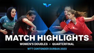 Balazova / Lutz vs Meshref / Altinkaya | WD QF | WTT Contender Durban 2023