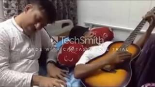 Lucky Akand sang a wonderful song lying on the hospital bed