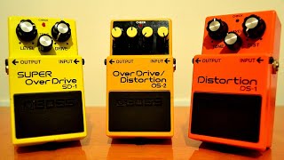 Boss Super Overdrive SD-1  x  Overdrive/Distortion OS-2  x  Distortion DS-1