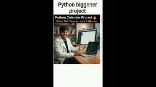 Python Calendar Project 🔥 Print Full Year in Just 30 Seconds | #Python#coding#trending#viral#shorts