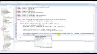 Read file using AsynchronousFileChannel With CompletionHandler - Java NIO