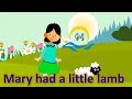 Mary Had A Little Lamb Nursery Rhyme With Lyrics - Cartoon Animation Rhymes & Songs for Children