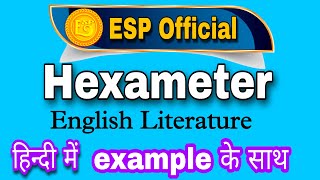 Hexameter with Example