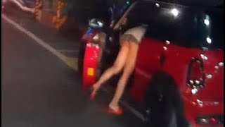 機車一路逆向到人行道？