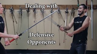 How to Deal with Defensive Opponents in Sword Fighting