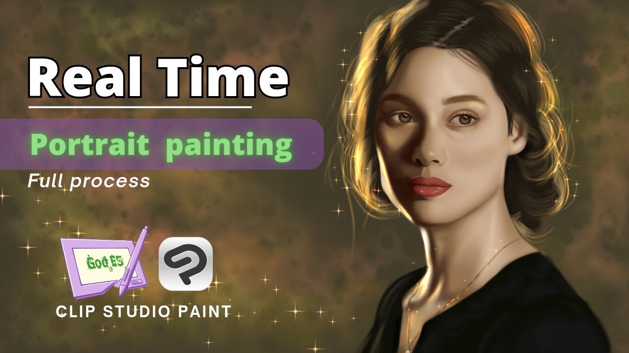 Realistic Portrait Digital Painting Step By Step Process Real Time