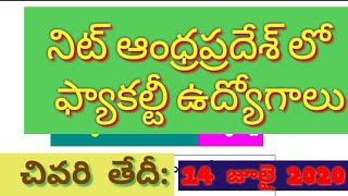 నీట్ ఆంధ్రప్రదేశ్ లో   ఫ్యాకల్టీ ఉద్యోగాలు