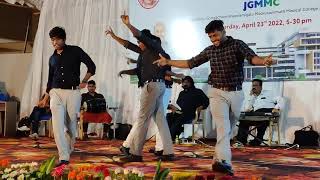 Boys group dance on induction day @ kle jgmm college hubli.