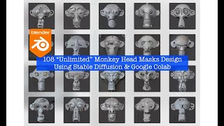 BSLIVE Making Unlimited Monkey Heads Mask Variants Using AI Arts