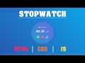 How to create Stopwatch using HTML | CSS | JavaScript tutorial #stopwatch