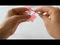 how to crochet a simple flower easy crochet flower appliqué small crochet flowers quick craft￼