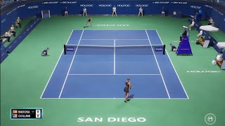 Paula Badosa vs Danielle Collins | San Diego 2022 - Quarterfinal | AO Tennis 2 (PS4) Gameplay