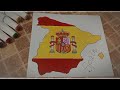 SPAINISH 🇪🇦 Flag Drawing and make puzzle. Europe map episode 2. #spainishflag #flagdrawing