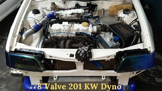 Opel 2l 8valve Turbo Dyno 201KW 382NM