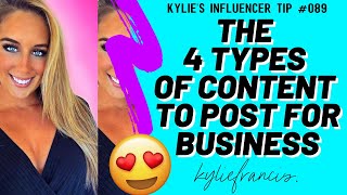 The 4 Types of Content To Post For Business | SIMPLE CONTENT CREATION STRATEGY 2020 | Kylie Francis