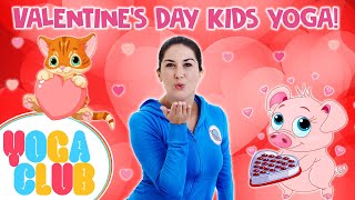 Valentine's Day Yoga For Kids! 💘  Yoga Club (Week 27) | Cosmic Kids