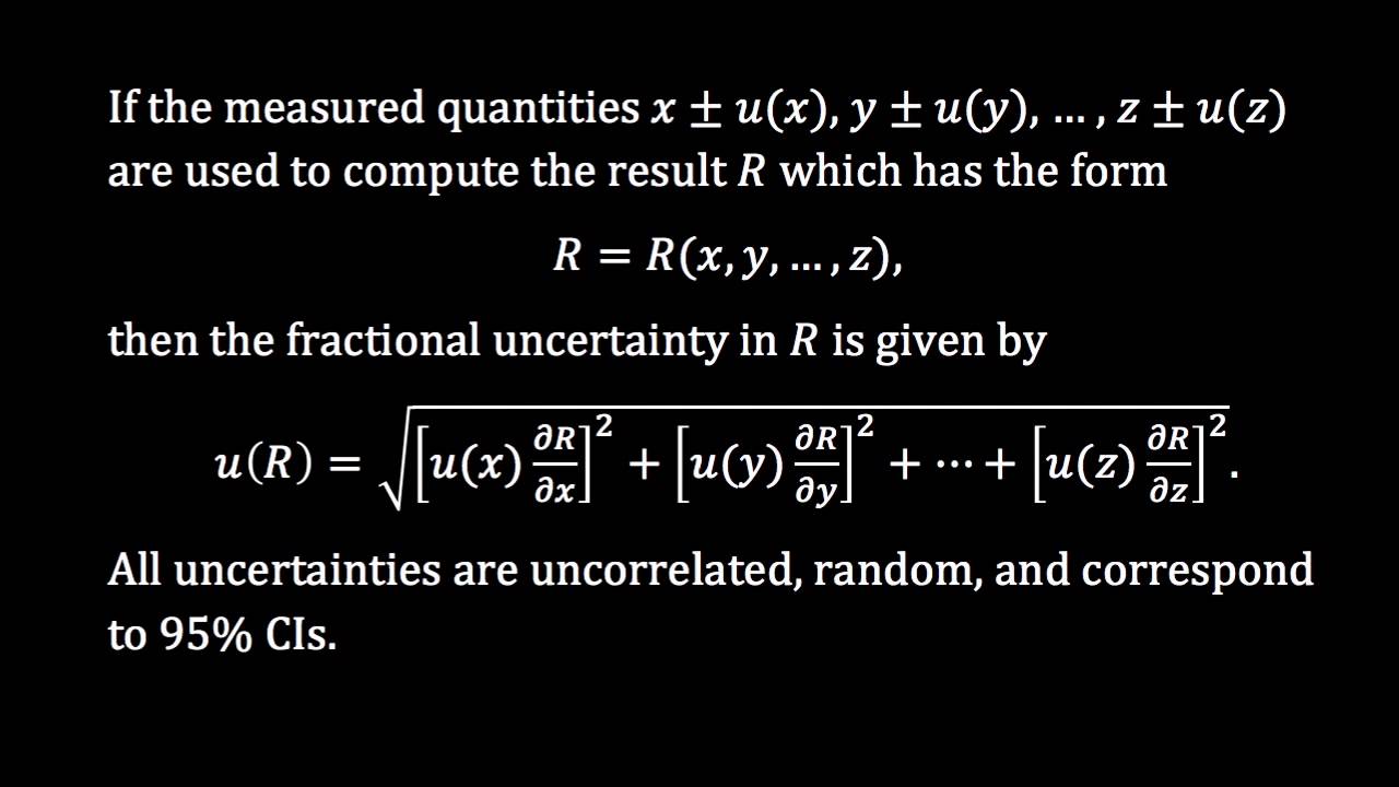 Uncertainty Analysis Part 5: General Rule - YouTube