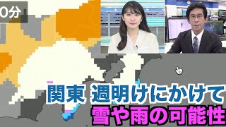 【週末関東雨雪情報】関東は週明けにかけて雪や雨の可能性 寒気強く降れば雪の所も（1月28日 8:00更新）