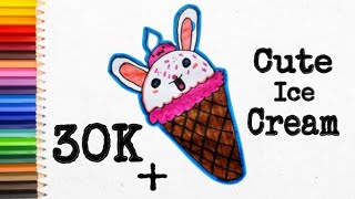 How to draw Cute Ice-Cream | Step by Step | Ice cream | Fatima's Art and Craft