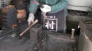 京都伏見の鍛冶屋　熊本鍛造　斫り用ノミ鍛造　動画　2018