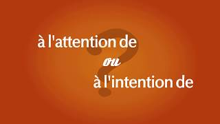 Gramemo - A l'attention de ou à l'intention de