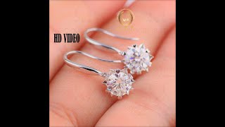 2.87CTW Excellent Round Cut,Forever One 7mm Moissanite ,White Gold Earring,Wire Hook Earrings