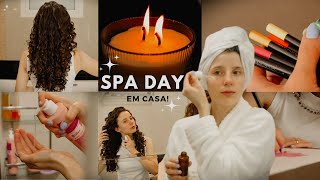 SPA DAY EM CASA ✨ Cuidados com o cabelo, finalização \u0026 a importância do autocuidado 🌹