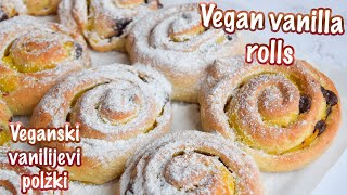 Vegan vanilla rolls | Veganski vanilijevi polžki