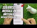 How to See First Message on iMessage Without Scrolling