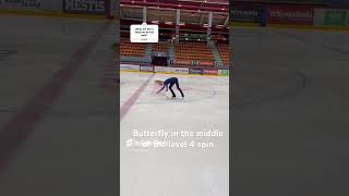 Butterfly in the middle of a CcoSp4. Can you figure out the features? #spins #figureskating