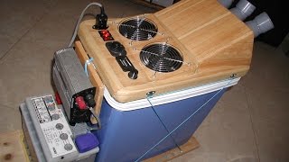 HOMEMADE DIY SOLAR POWERED AIR CONDITIONER / COOLER 12v DC or 220v AC ***AIRCONtraption OVERKILL***