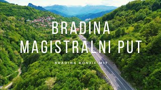 Bradina - Konjic Magistralni Put M17 Iz Zraka  Bosnia And Herzegovina , Drone 4K