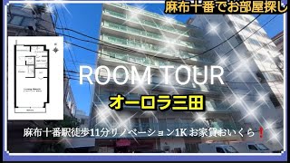 (ルームツアー)　麻布十番駅徒歩11分　リノベーション物件31㎡1K　お家賃おいくらですか！