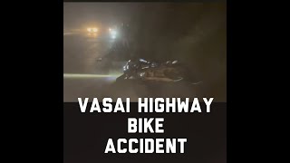 Vasai Highway Biker hits pothole at Sasunavghar bridge Accident