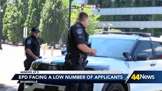 The Evansville Police Department is facing a low number of applicants