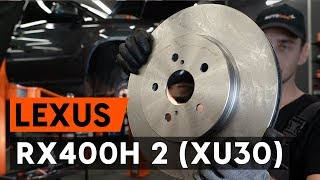 How to change front brake discs / front brake rotors on LEXUS RX400h 2 (XU30) [TUTORIAL AUTODOC]