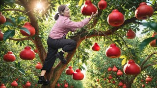 From Farm to Table: Harvesting Rare Red Grapefruit \u0026 Making Sweet Grapefruit Dessert!