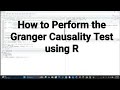 Time Series using R How to Perform the Granger Causality Test#r#timeseries#grangercausalitytest