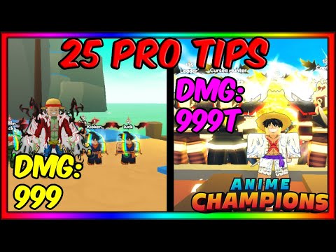25 PRO TIPS TO GET STRONGER IN ANIME CHAMPIONS SIMULATOR !