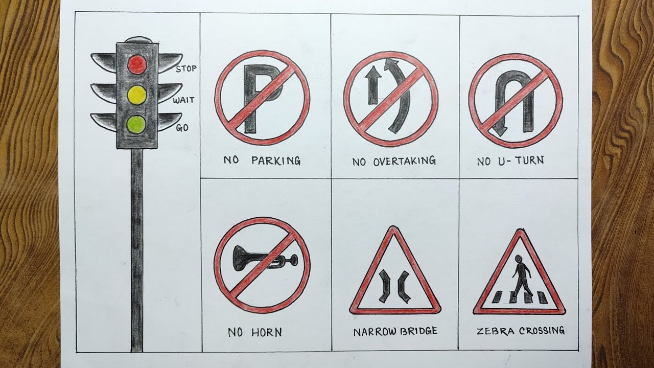 Road Safety Rules Drawing How To Draw Traffic Signs How To 52 Off