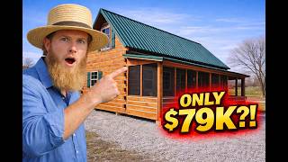ONLY $79K FOR THIS BIG BERTHA 1.0 CABIN ?! AMISH BUILT MODULAR CABINS AND PREFAB HOMES