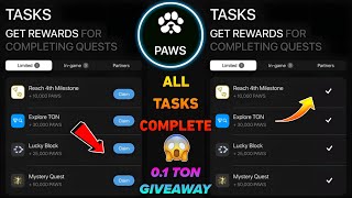 Paws New 50000 Task Mystery Quest|How To Complete Paws Mystery Quest Task|Paws Airdrop Mystery Quest