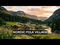 Traditional Nordic Folk Music | Scandinavian Village Countryside Ambience for Relaxing & Study