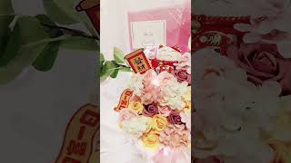 開業禮物店舖開張喬遷送禮粉紅玫瑰香皂花招財貓 gift box