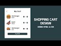 Shopping Cart Design using HTML & CSS